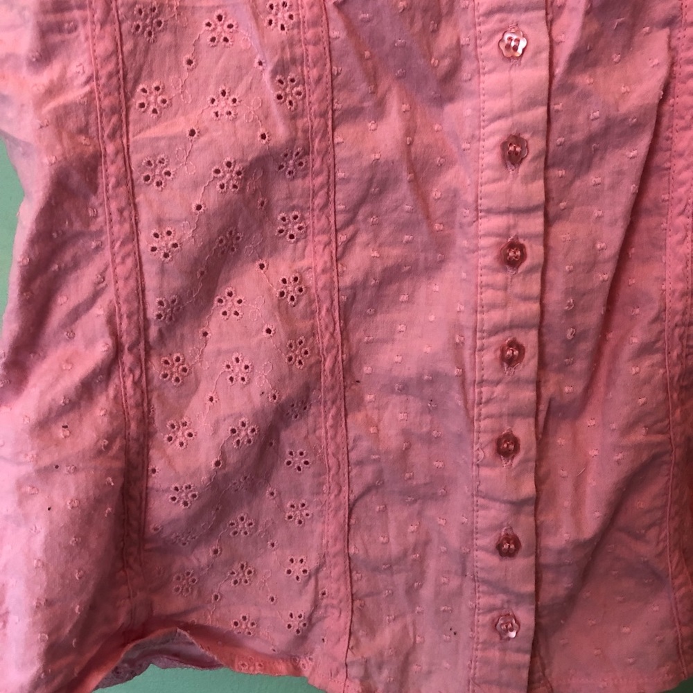 Pink Ruffle Eyelet Tank - Picture 4 of 9
